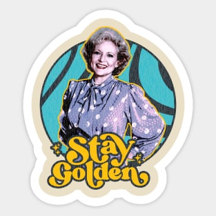 Betty White Stay Golden 1980s Sticker